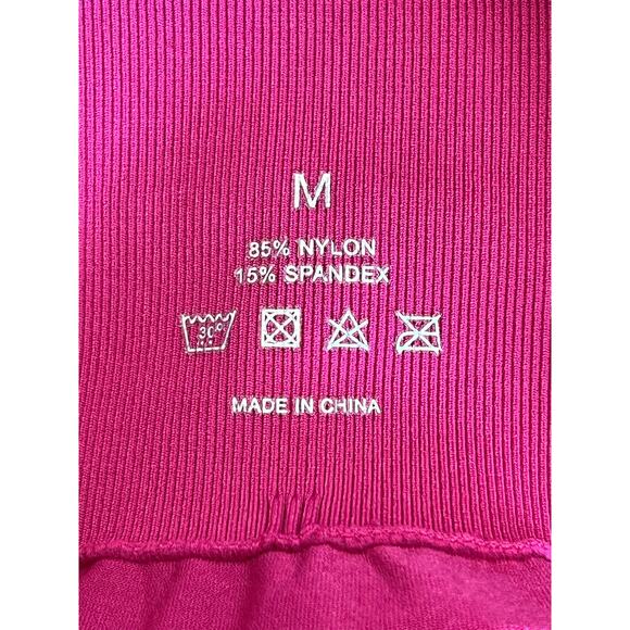 NVGTN Magenta Solid Seamless Shorts activewear workout biker short  gym pink - Picture 5 of 5